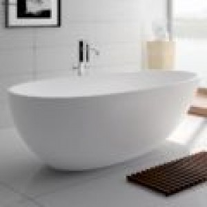 Bahama Cast Stone Bathtub Matte White